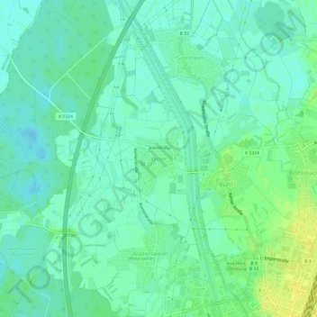 Carte topographique Weier, altitude, relief