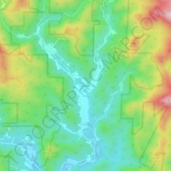 Carte topographique Upton, altitude, relief