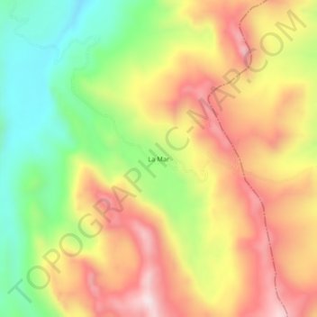 Carte topographique La Mar, altitude, relief