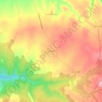 Carte topographique Carrascal, altitude, relief
