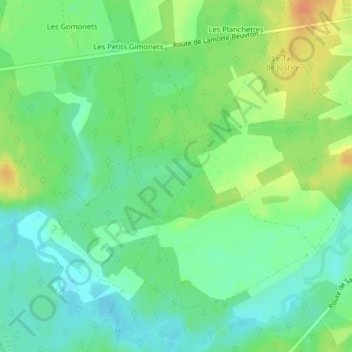 Carte topographique La Foret Noire, altitude, relief