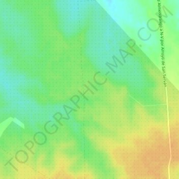 Carte topographique Cora de Arriba, altitude, relief