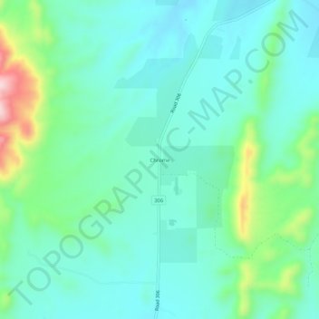 Carte topographique Chrome, altitude, relief