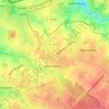 Carte topographique La Boëte, altitude, relief