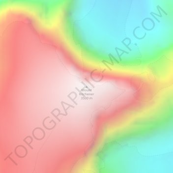 Carte topographique Mount Kitchener, altitude, relief