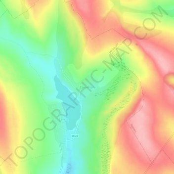 Carte topographique Caraiman, altitude, relief