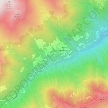 Carte topographique Grumello, altitude, relief