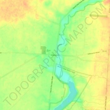 Carte topographique Kilbourne, altitude, relief