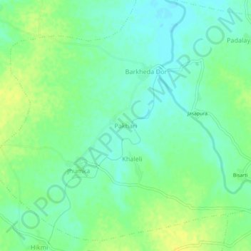 Carte topographique Pakhari, altitude, relief