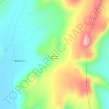 Carte topographique Serrotes do Capim, altitude, relief