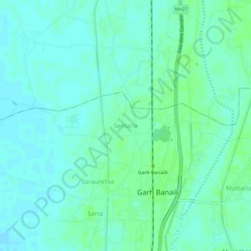 Carte topographique Semaria, altitude, relief