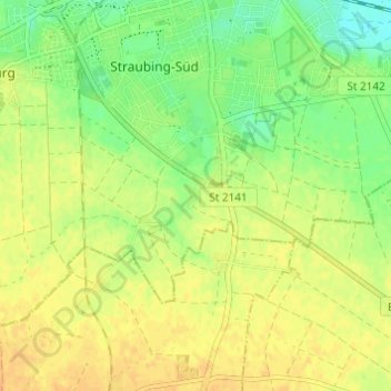 Carte topographique Mitterast, altitude, relief