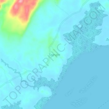 Carte topographique Tagnato, altitude, relief