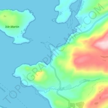 Carte topographique Ardmair, altitude, relief