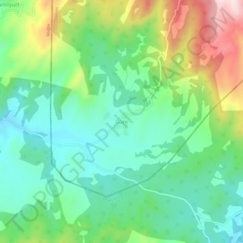 Carte topographique Güre, altitude, relief