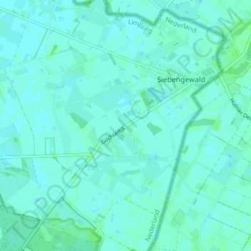 Carte topographique Groote Horst, altitude, relief