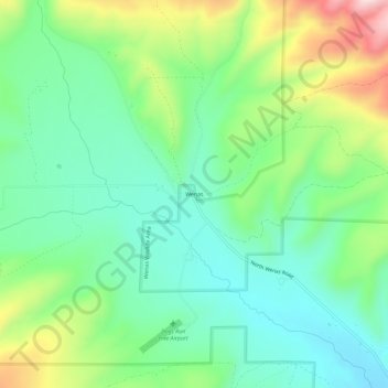 Carte topographique Wenas, altitude, relief
