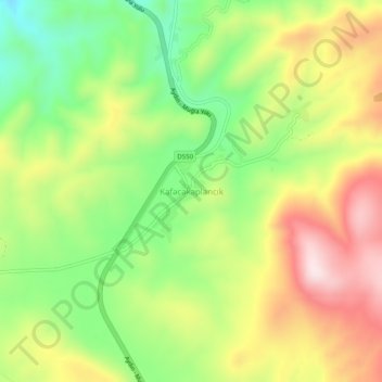 Carte topographique Kafacakaplancık, altitude, relief