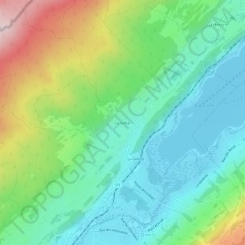 Carte topographique Le Solliat, altitude, relief