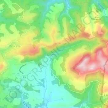 Carte topographique Laval, altitude, relief
