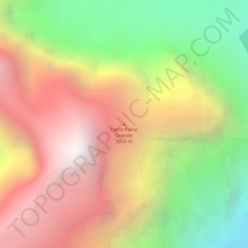 Carte topographique Cerro Paine Grande, altitude, relief