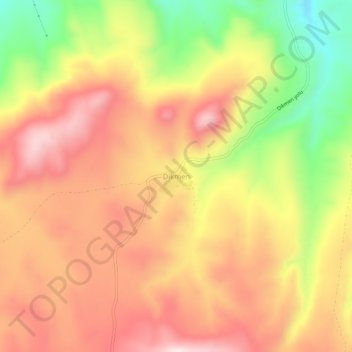 Carte topographique Dikmen, altitude, relief