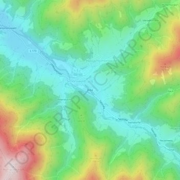 Carte topographique Elme, altitude, relief