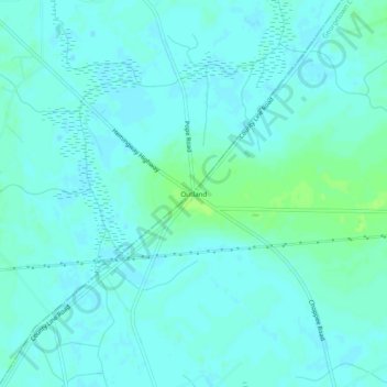 Carte topographique Outland, altitude, relief