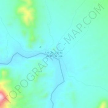 Carte topographique Rio Chico (Real de Ostimuri), altitude, relief