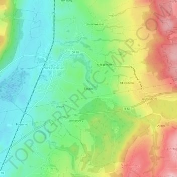 Carte topographique Einöde, altitude, relief