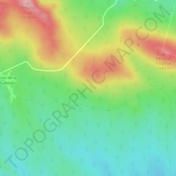 Carte topographique La Corcica, altitude, relief