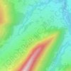 Carte topographique Le Crozet, altitude, relief