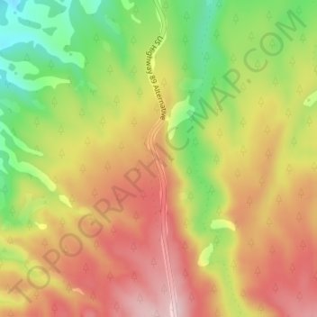 Carte topographique Le Fevre Overlook, altitude, relief