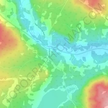 Carte topographique Zealand, altitude, relief