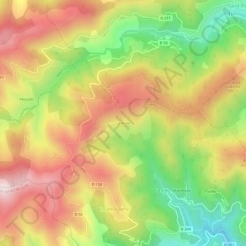 Carte topographique La Batie, altitude, relief