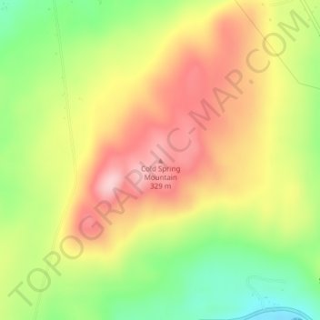 Carte topographique Cold Spring Mountain, altitude, relief