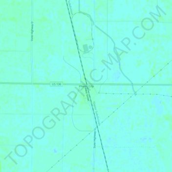 Carte topographique Phelps City, altitude, relief