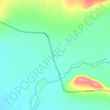 Carte topographique Делянкир, altitude, relief