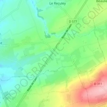 Carte topographique La Bistière, altitude, relief