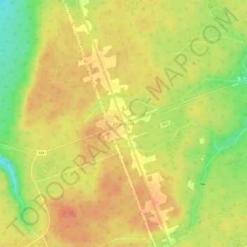 Carte topographique Allardville, altitude, relief