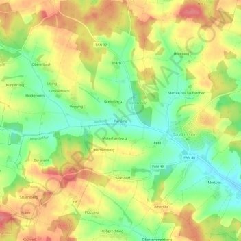 Carte topographique Ranzing, altitude, relief