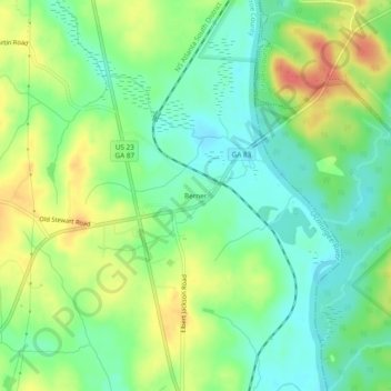 Carte topographique Berner, altitude, relief