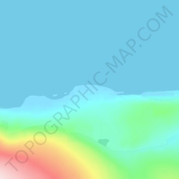 Carte topographique Cape Columbia, altitude, relief