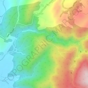 Carte topographique Mount Romelo, altitude, relief