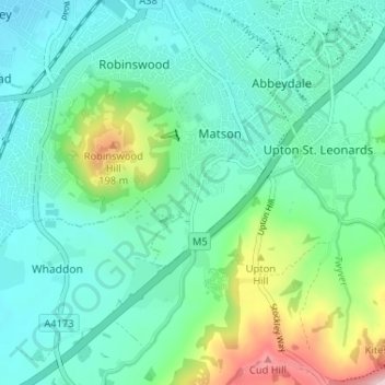 Carte topographique Sneedhams Green, altitude, relief