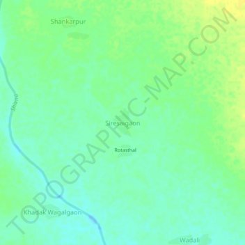 Carte topographique Siresaigaon, altitude, relief