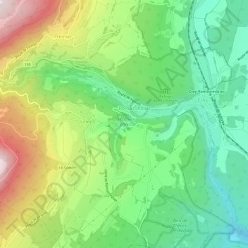 Carte topographique Envy, altitude, relief