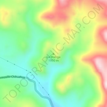 Carte topographique La Manga, altitude, relief