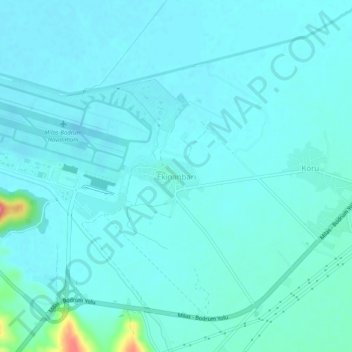 Carte topographique Ekinanbarı, altitude, relief