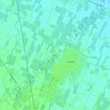 Carte topographique La Corte, altitude, relief